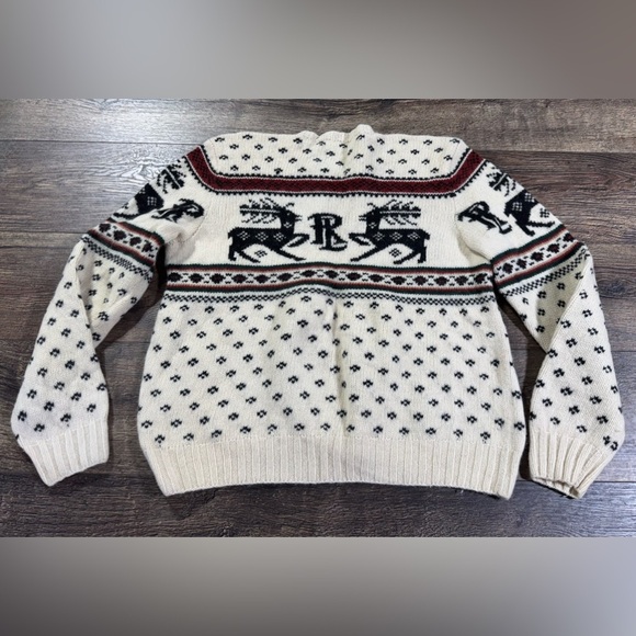 Vintage Polo Ralph Lauren 100% Lambs Wool Hand Knit Sweater - Picture 3 of 6
